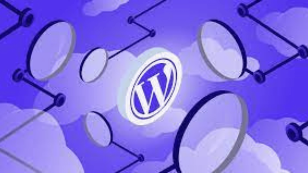 Wordpress image violette représentant le logo